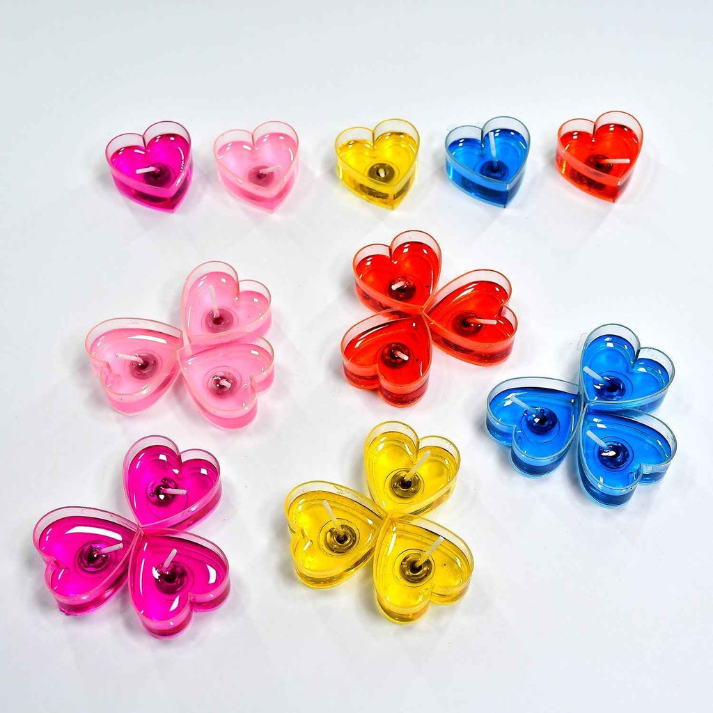 PremiumAV Heart Shape Wax Scented Candles. (Pack of 20 pcs)