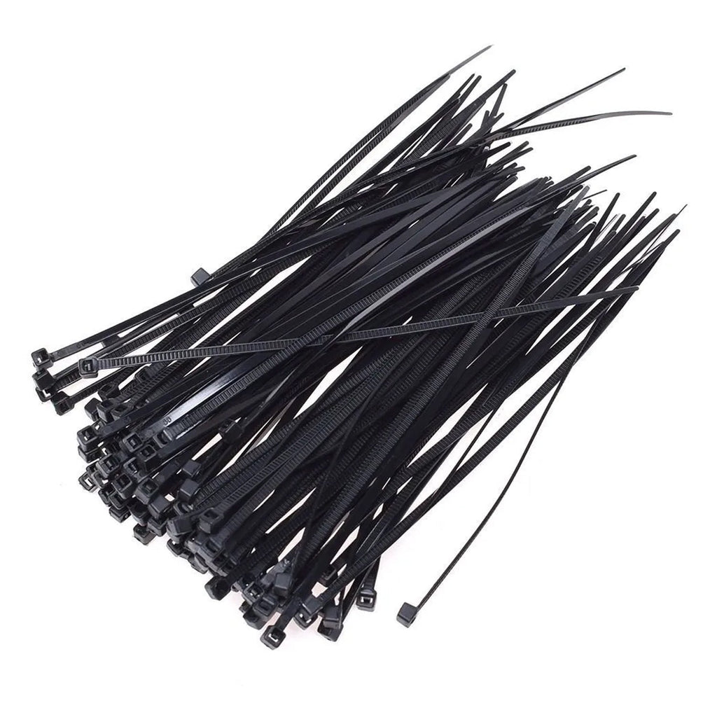 PremiumAV PremiumAV 3×100 MM Nylon Self Locking Cable Ties, Heavy Duty Strong Zip Wire Tie. Pack of 100pc - Black –  