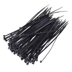 PremiumAV PremiumAV 3×100 MM Nylon Self Locking Cable Ties, Heavy Duty Strong Zip Wire Tie. Pack of 100pc - Black –  