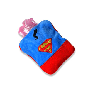 PremiumAV Superman Print Small Hot Water Bag with Cover for Pain Relief  - PremiumAV