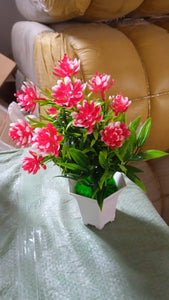 PremiumAV Wild Artificial Flower Plant for Home & Office Decor (1 Pc, Cute Pot)  - PremiumAV