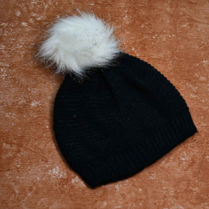 PremiumAV Men's and Women's Skull Slouchy Winter Woolen Knitted Black Inside Fur Beanie Cap.
