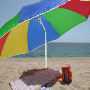 PremiumAV PremiumAV Sun Protection Water Proof Fabric Polyester Garden Umbrella for Beach, Lawn –  