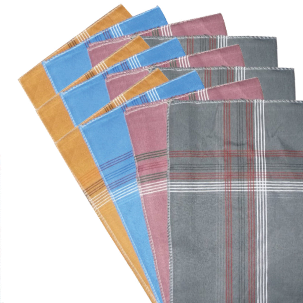 PremiumAV PremiumAV Men's King Size Formal Handkerchiefs for Office Use - Pack of 12 –  