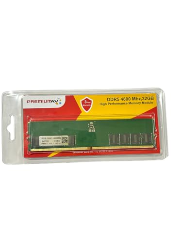 PremiumAV PremiumAV 32GB DDR5 4800MHz High Performance Memory Module  Fast, Reliable RAM for Enhanced PC Performance
