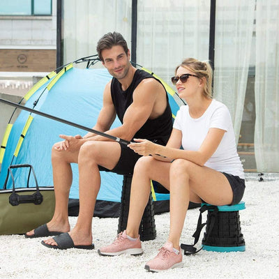 Foldable Height Adjusting Stool Space Saving Telescopic Stool (Mix Color)