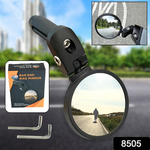 PremiumAV Bar End Bike Mirror: 360° Rotatable & Foldable (1 Pc)  - PremiumAV
