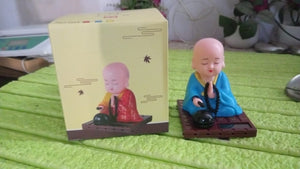 PremiumAV Solar Powered Sitting Buddha Statue,  Moving Head and Hand (1 Pc / Medium)  - PremiumAV
