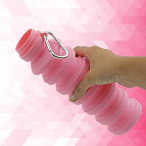 PremiumAV Foldable Water Bottle, Silicone Leak Proof Portable Sports Travel Water Bottle for Outdoor, Gym, Hiking (1 Pc / 24 cm Foldable) - PremiumAV