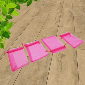 PremiumAV Organza Drawstring Gift Bags  Small Mesh Pouches for Wedding, Party & Festival Favors (50 Pcs Set)  - PremiumAV