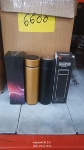 Double Stainless Steel Wall Smart Flask Vacuum Insulated Water Bottle | Perfect for Hot and Cold Drinks | for Campaign Travelling (450ml Approx) (Mix Color / Mix Design))  - PremiumAV