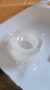 PremiumAV Sticky Double Sided Tape Washable Adhesive Tape Reusable (12×3 Cm / 1 Pc) - PremiumAV