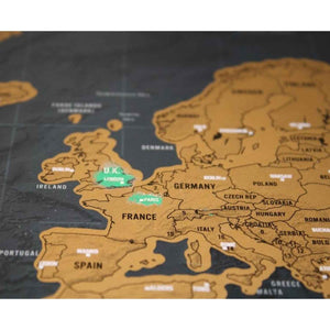 PremiumAV Scratch Off Map Interactive Vacation Poster World Travel Maps