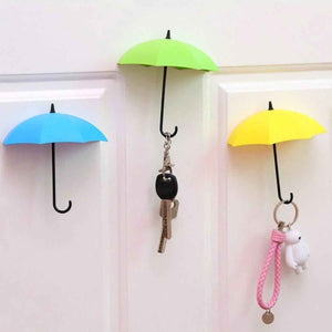 PremiumAV Multipurpose Umbrella Key Hat Holder Wall Hanging Hook Multicolor