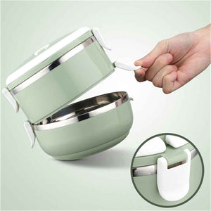 PremiumAV Multi Layer Stainless Steel Hot Lunch Box (2 Layer)