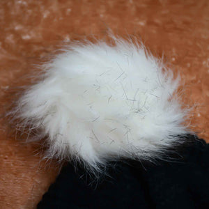 PremiumAV Men's and Women's Skull Slouchy Winter Woolen Knitted Black Inside Fur Beanie Cap.