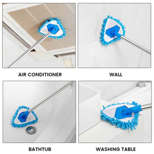 PremiumAV Rotatable Triangle Mop with Long Handle