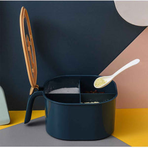 PremiumAV Four Grid Spice Storage Seasoning Box
