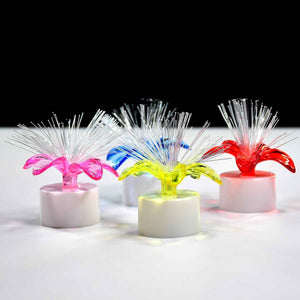PremiumAV Fiber Optic Light, Mini Color Change LED Table Centerpieces, Light Up Candle - Pack of 12