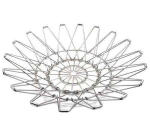 Multipurpose Fruit Basket Stainless Steel Wire Bowl Foldable Basket for Vegetable  /  Fruits  /  Dining