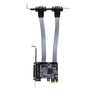 PremiumAV PremiumAV Legacy and Beyond Dual-Serial (2 Port) Plus Single (1) Parallel Port PCI Express Card Compatible with 16C550 UART - PremiumAV