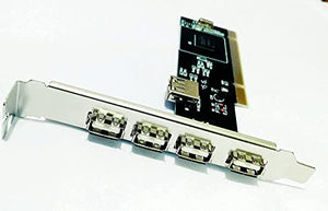 BIGPLAYER BigPlayer High Speed 5 Ports USB 2.0 Hub PCI Controller Card Controller Adaptor Module - PremiumAV