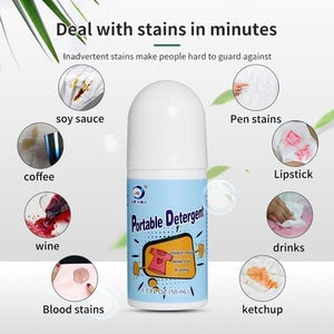 PremiumAV Clothes Stain Remover Bead Design Emergency Stain Rescue Roller Cleaner for Natural Fabric Removes Oil Almost All Types of Fabrics  - PremiumAV