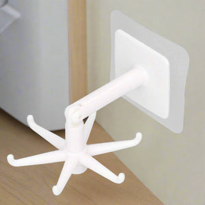 PremiumAV PremiumAV 360° Rotating Folding Hook Self-Adhesive Waterproof Wall Mounted Hook –  
