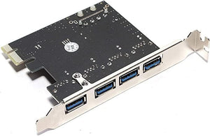 PremiumAV PremiumAV 4 Port USB 3.0 PCI Express Card up to 5 Gbps Speed, with 4-Pin Power Connector PCI-E (PCIeUSBCard) - PremiumAV