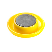 Assorted vibrant plastic board magnets in a detailed arrangement.