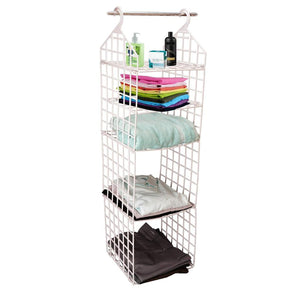 Multipurpose 5 Layer Folding Clothes Storage Racks||Closet for Students Wardrobe Shelves Socks, Scarf, t-Shirt, etc||Hanging Organizer Storage Holders & Racks  - PremiumAV