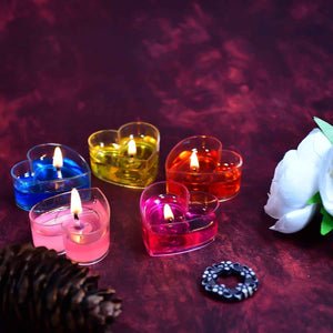 PremiumAV Heart Shape Wax Scented Candles. (Pack of 20 pcs)