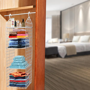Multipurpose 5 Layer Folding Clothes Storage Racks||Closet for Students Wardrobe Shelves Socks, Scarf, t-Shirt, etc||Hanging Organizer Storage Holders & Racks  - PremiumAV