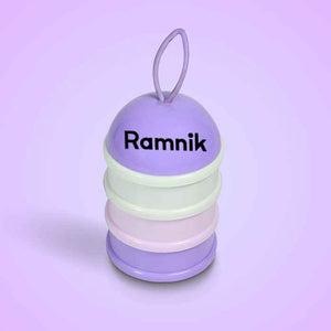 Customized 3 Layer Cute Portable Baby Food Milk Powder Storage Box Bottle Container Milk Powder Baby Food Container Bowl (Mix Color)