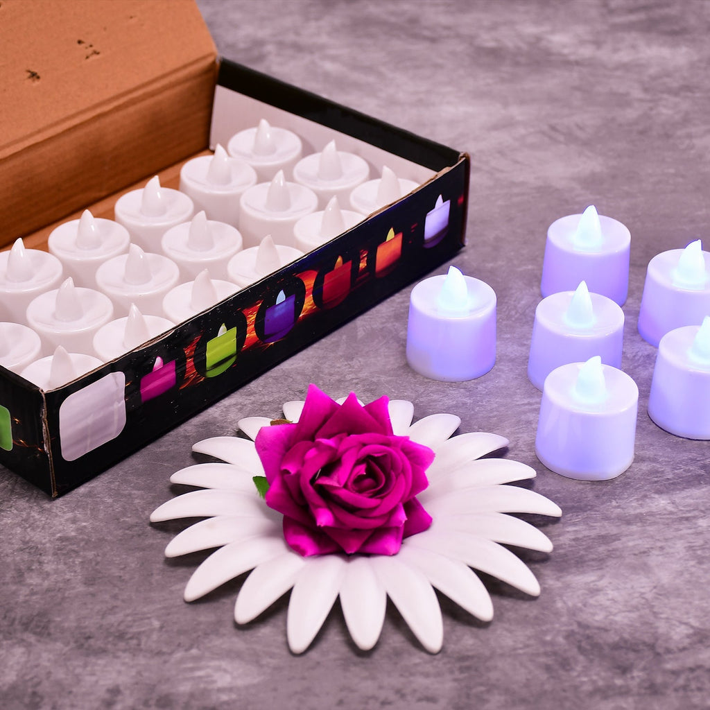 PremiumAV PremiumAV Pink Flameless LED Tealights, Smokeless Plastic Decorative Candles - Led Tea Light Candle For Home Decoration (Pack Of 24) –  