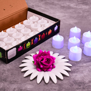 PremiumAV PremiumAV Pink Flameless LED Tealights, Smokeless Plastic Decorative Candles - Led Tea Light Candle For Home Decoration (Pack Of 24) –  