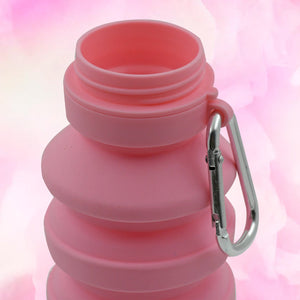 PremiumAV Foldable Water Bottle, Silicone Leak Proof Portable Sports Travel Water Bottle for Outdoor, Gym, Hiking (1 Pc / 24 cm Foldable) - PremiumAV