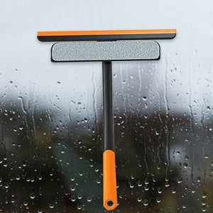 PremiumAV PLASTIC 3 IN 1 ROTATABLE DOUBLE SIDE DESIGN CLEANING BRUSH GLASS WIPER FOR GLASS WINDOW, CAR WINDOW, MIRROR, FLOOR (MULTICOLOR)