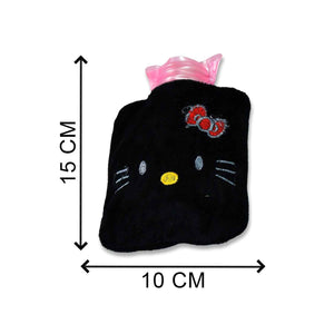 Black Small Hot Water Bag with Cover – Pain Relief & Warmer