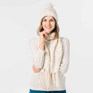 PremiumAV Cap for Winter Woolen Knitted Black Inside Fur Caps