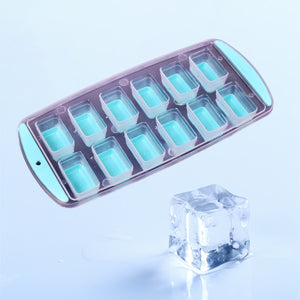 PremiumAV PremiumAV 12-Grid Silicone Ice Cube Tray - Food-Grade Square Ice Maker, Easy Release Bottom –  