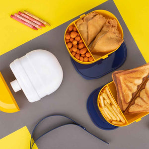 Customize Mr. Chef Smart Lunch Box Capsule shape strap-on lunch box with water bottle and handle