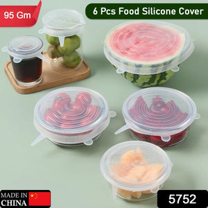 PremiumAV Silicone Stretch Lids, Microwave & Freezer Safe Food Covers (6 Pcs Set /95 Gm )  - PremiumAV