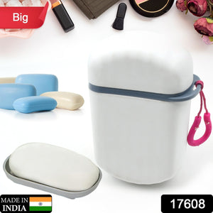 PremiumAV Stylish & Leak-Proof Travel Soap Box  Secure Seal for Home, Bathroom, Hiking & Camping (1 Pc)  - PremiumAV