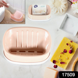 PremiumAV Soap Container, Soap Box Household Kitchen and Bathroom Can Use PP Material Drain Box Double Soap Dish, for Bathroom Shower Home Outdoor Cam  - PremiumAV