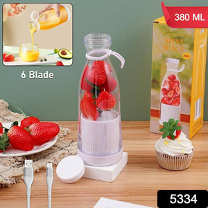 Blender Portable Juicer with 6 Blades 380 Ml Multicolor  - PremiumAV