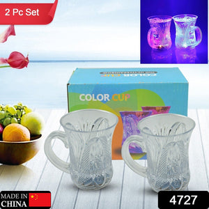 PremiumAV LED Light-Up Party Cups - Flashing Water-Activated Drinking Glasses with Handle (2-Piece)  - PremiumAV