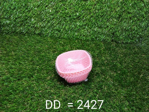 Set of 4 square bowls, made of durable plastic.