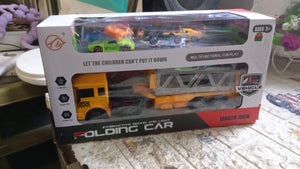 Realistic Long-Haul Toy Vehicle Transport Playset with Lights and Sound  - PremiumAV