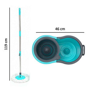 PremiumAV Quick Spin Mop Plastic spin, Bucket Floor Cleaning, Easy Wheels & Big Bucket, Floor Cleaning Mop with Bucket